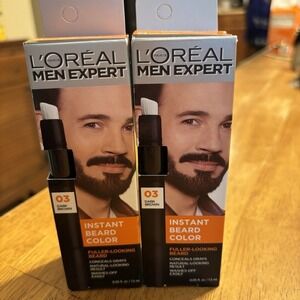 2 Pk: L'Oreal Men Expert Instant Beard Color,‎ #03 Dark Brown   E6B